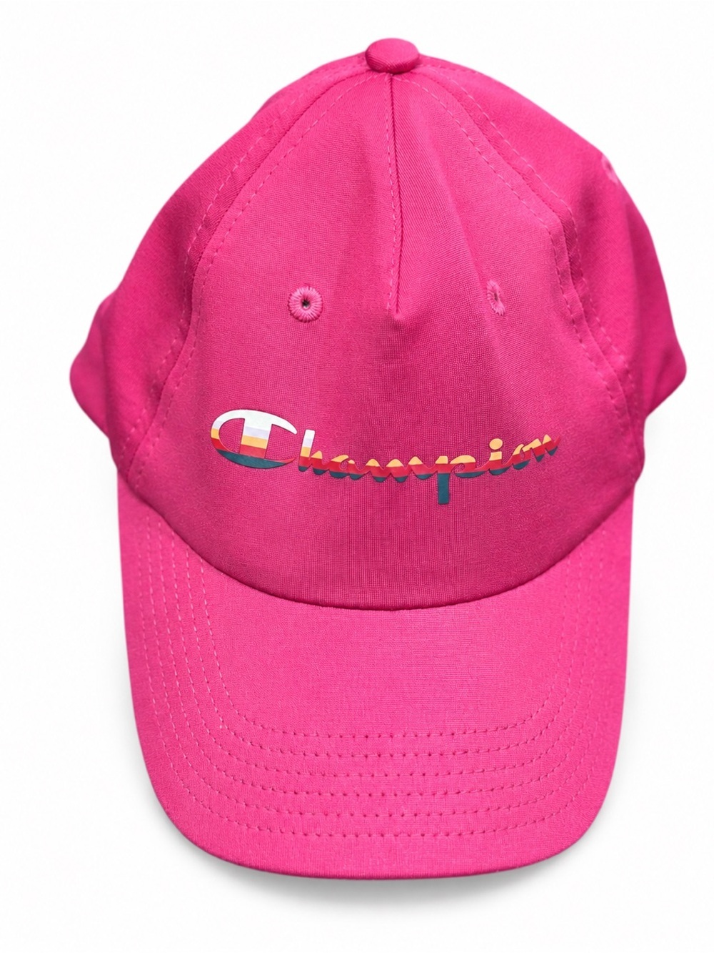 Champion Hot Pink Script Logo Baseball Hat